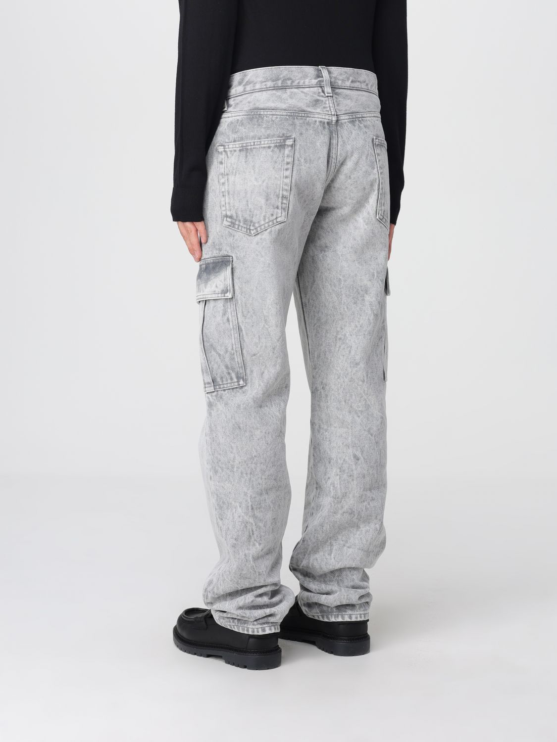 Logo-plaque cargo jeans - Grey