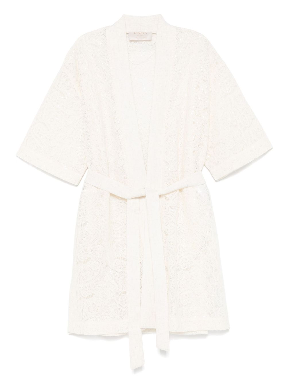 Kaos sequin-embellished coat - Neutrals