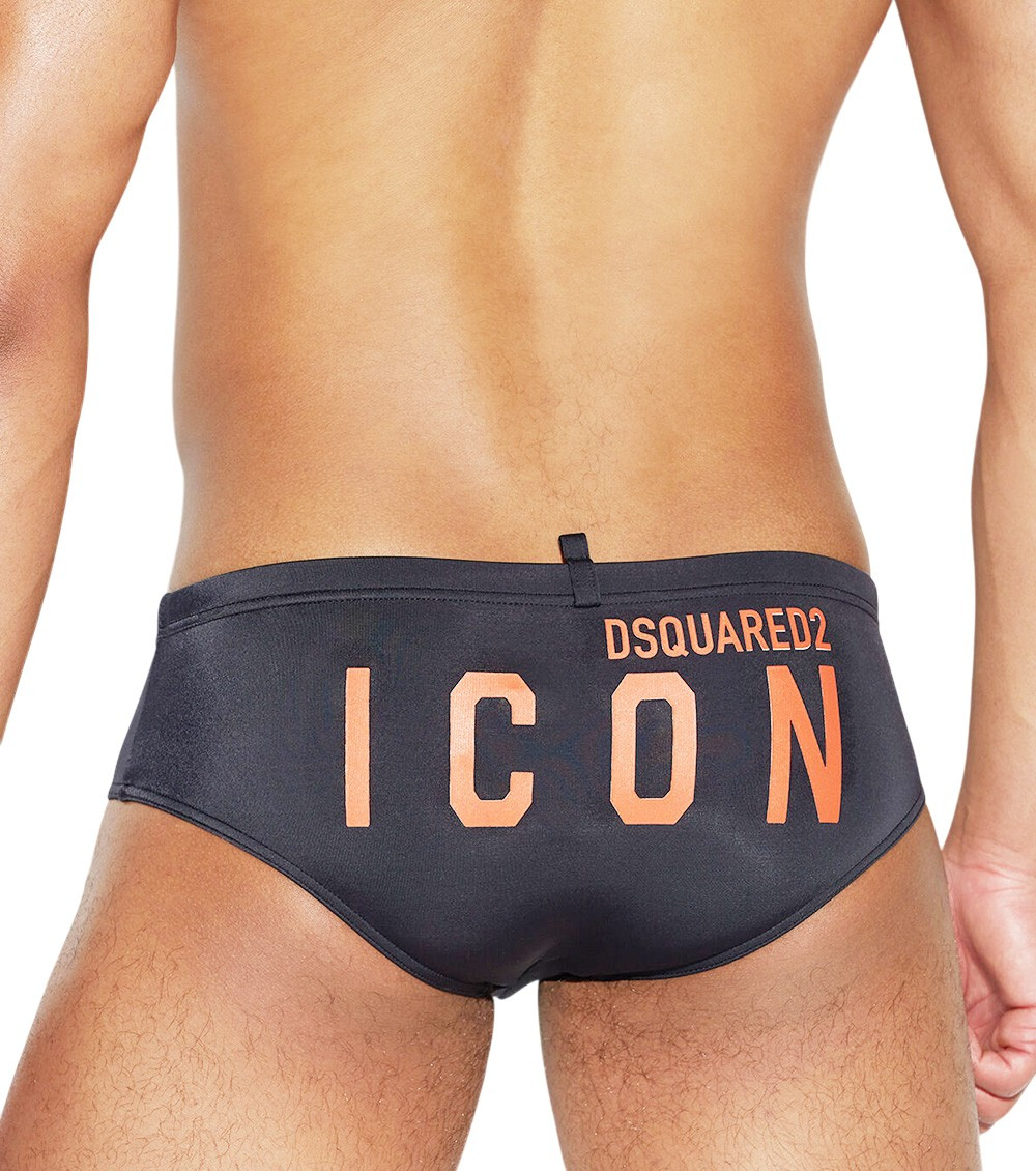 Black Solid Swim Brief