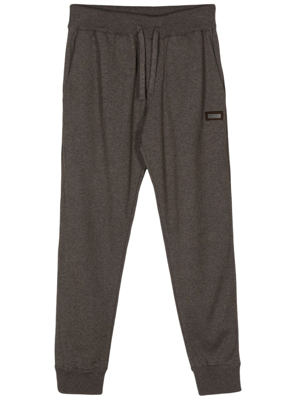 Logo-plaque track pants - Brown