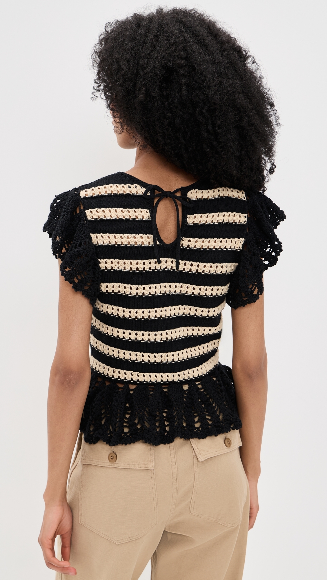Coen Top Black Oat Stripe