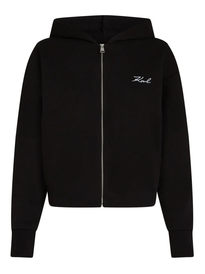 Karl Lagerfeld logo-print hoodie - Black