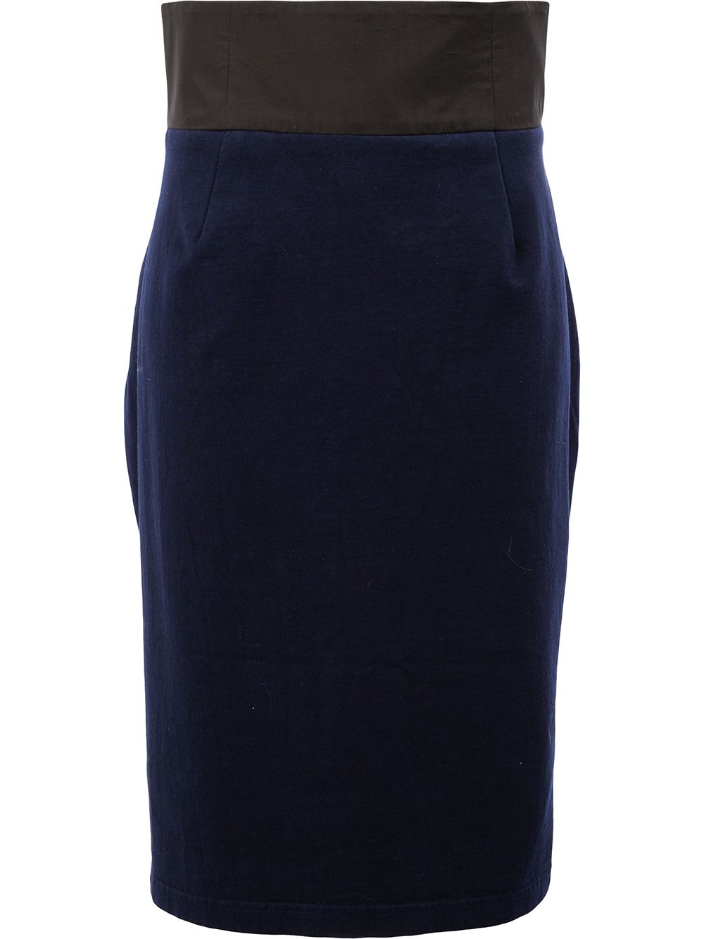 Fitted high-waist skirt - Blue