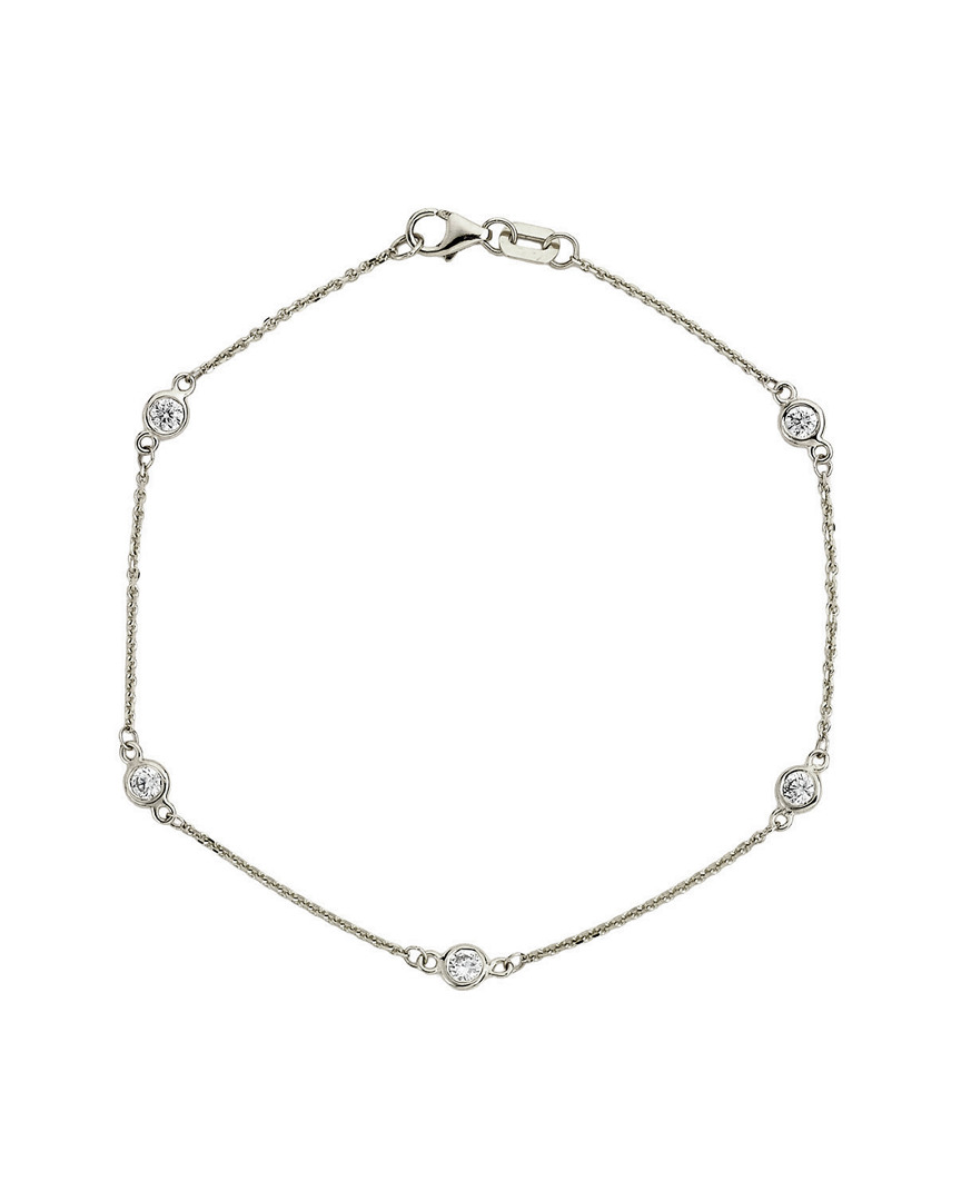 Suzy Levian 14K 0.25 ct. tw. Diamond Station Bracelet