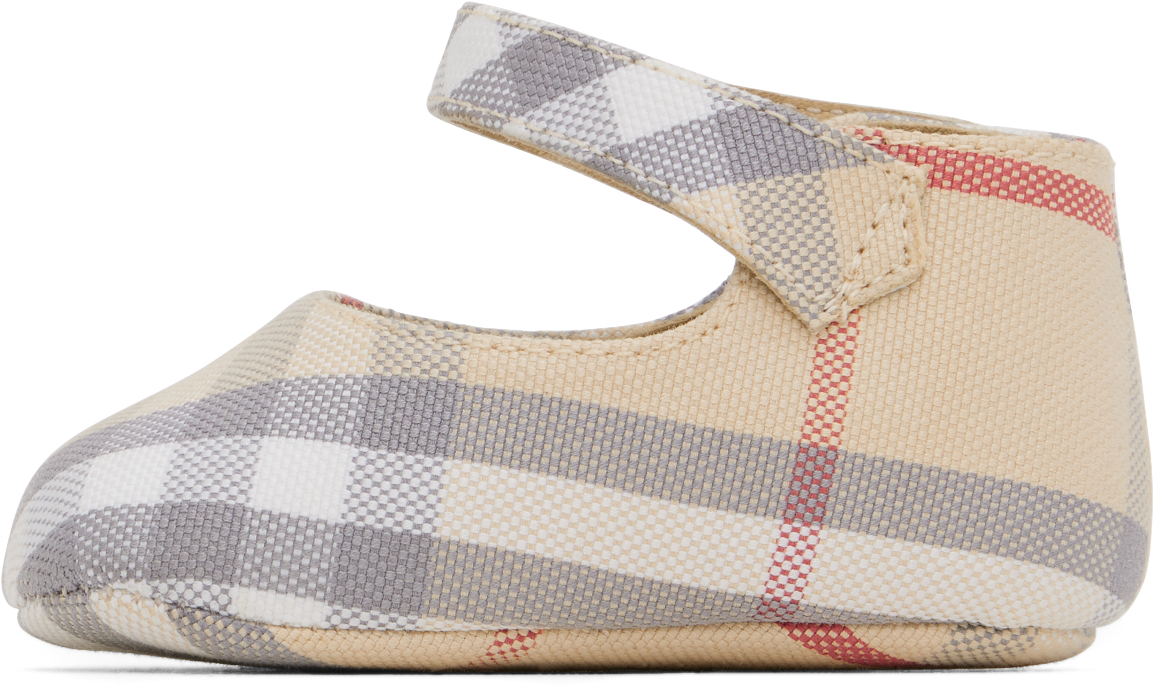 Burberry Baby Beige Check Mary Jane Pre-Walkers
