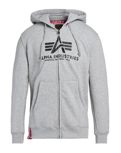 Man Sweatshirt Grey Size L Cotton, Polyester