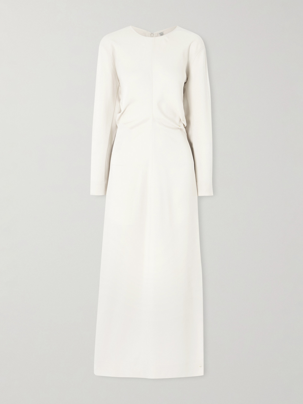 Garderob Gathered Crepe Maxi Dress - White