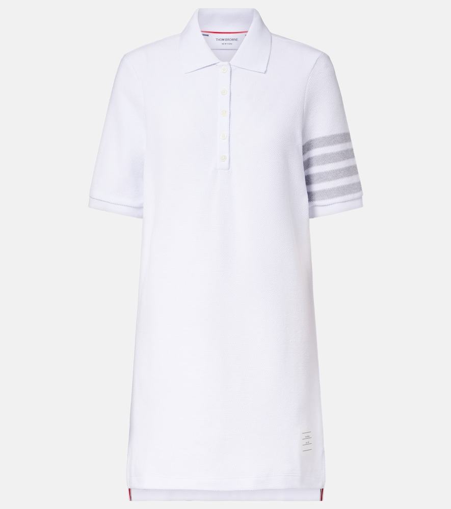 4-Bar cotton piqué polo dress