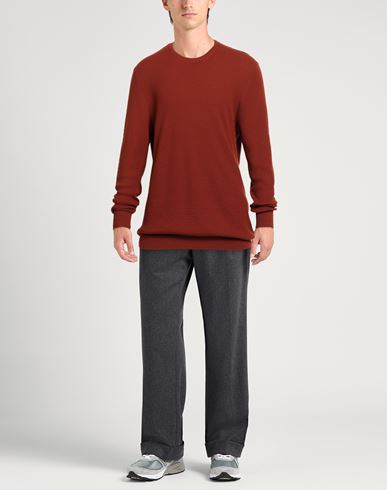 Man Sweater Rust Size 46 Virgin Wool