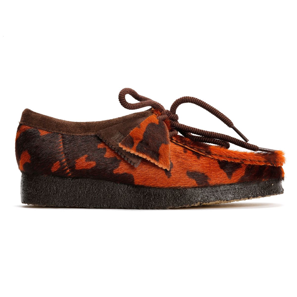 Clarks Originals Wallabee Women's Brown Cow Print Shoe