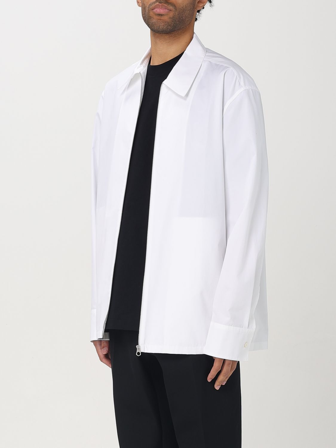 Zip-up shirt - White