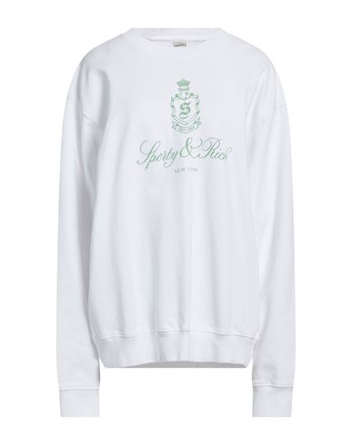 Woman Sweatshirt White Size XL Cotton