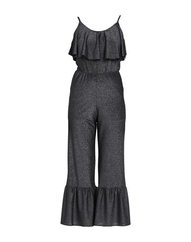 Woman Jumpsuit Black Size L Polyester, Polyamide, Rubber