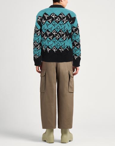 Marni Man Sweater Turquoise Size 38 Virgin Wool, Alpaca wool, Polyamide
