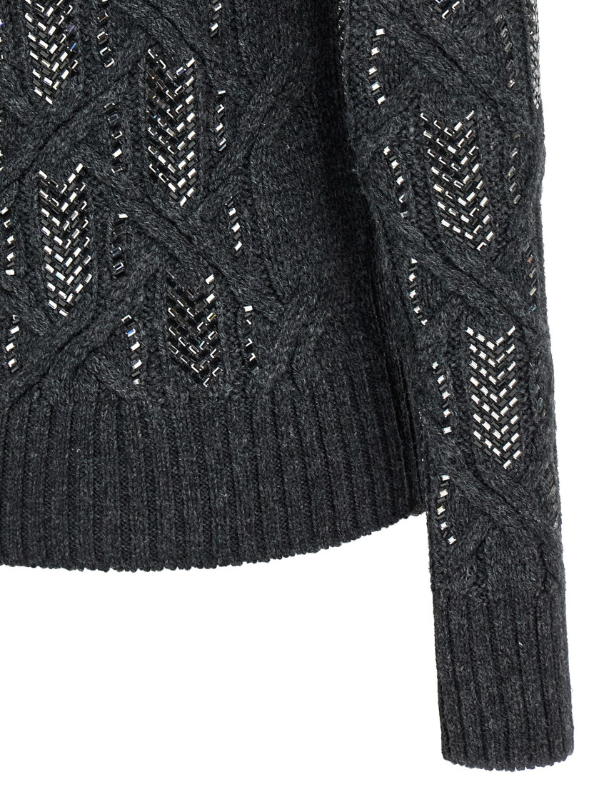 Crystal Braid Sweater