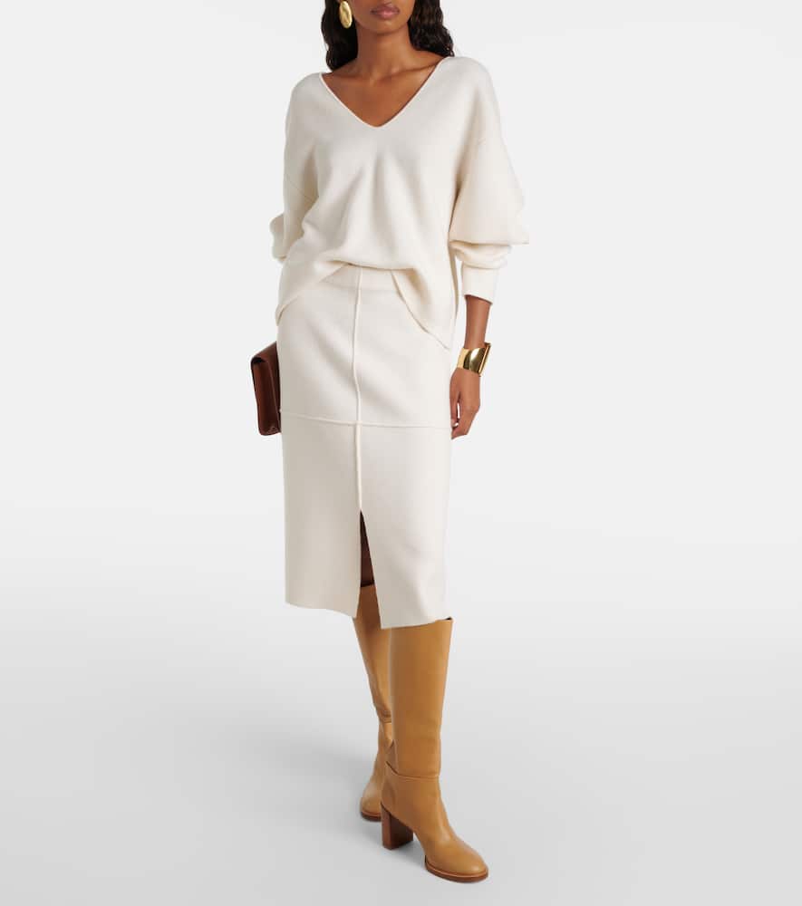 Jenna cashmere midi skirt