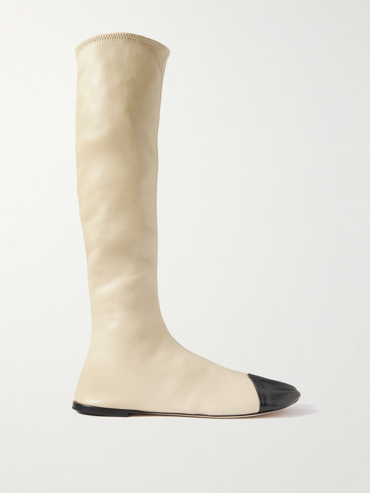 Tabi Stretch-leather Knee Boots - White