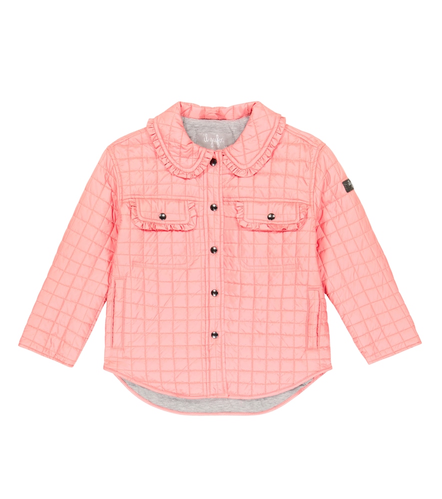Il Gufo Ruffle-trimmed quilted jacket