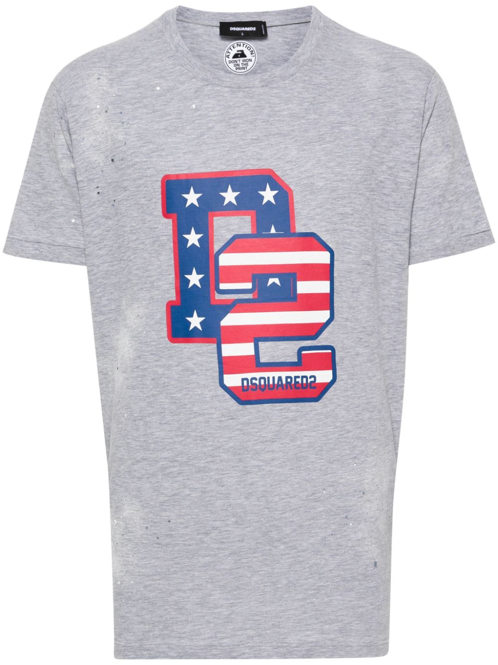 Logo-print distressed T-shirt - Grey