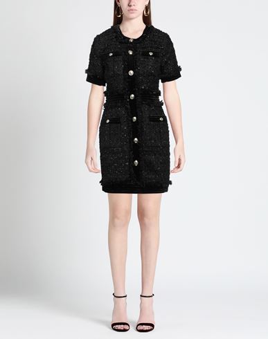 Woman Mini dress Black Size 6 Polyester, Elastane