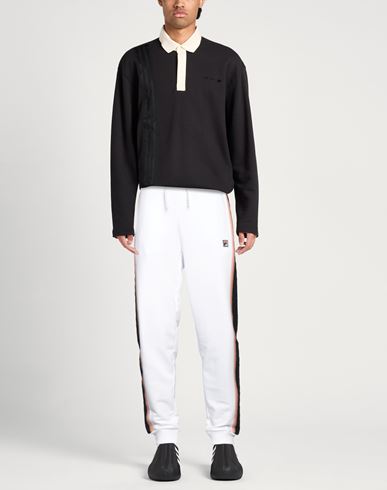 Fila Man Pants White Size M Cotton, Polyester