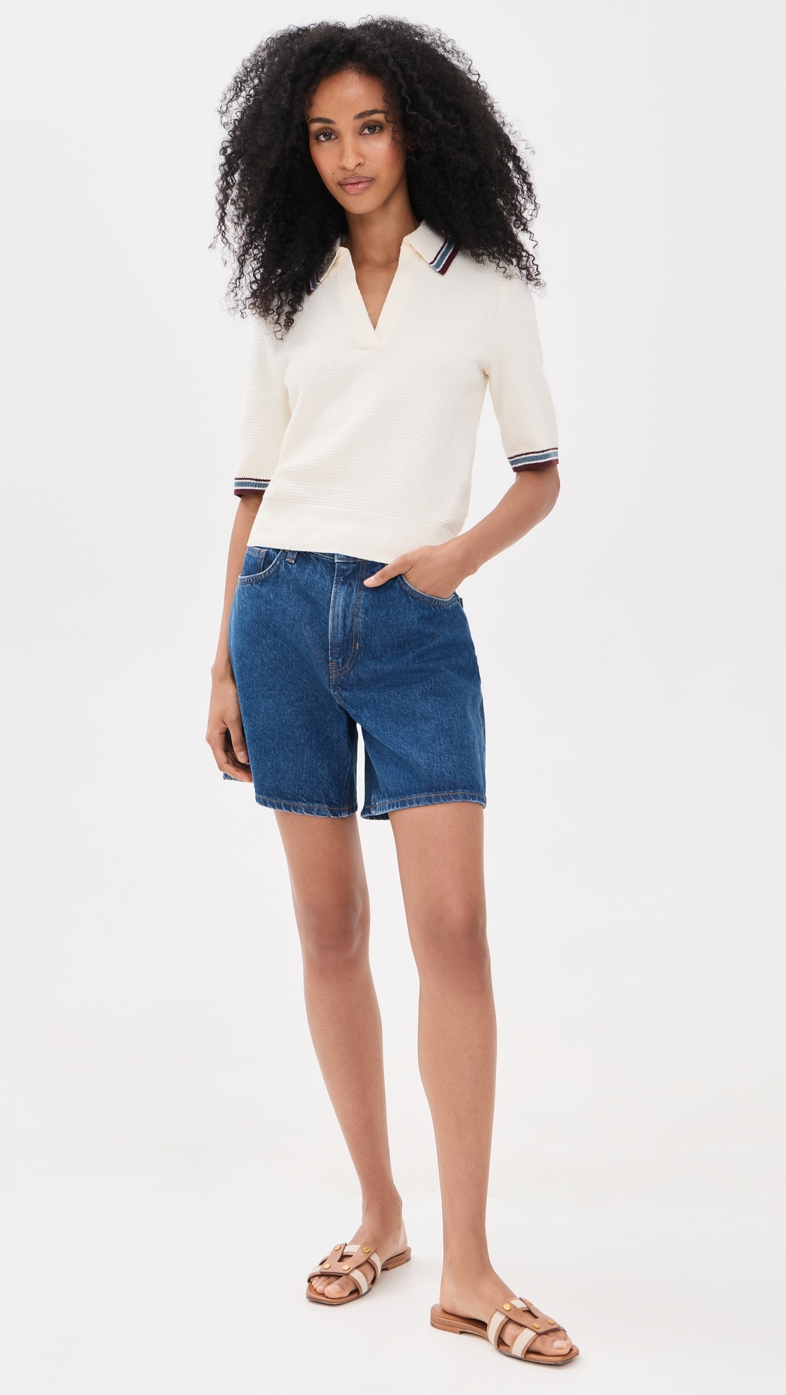 Quinelle Knit Polo Ecru