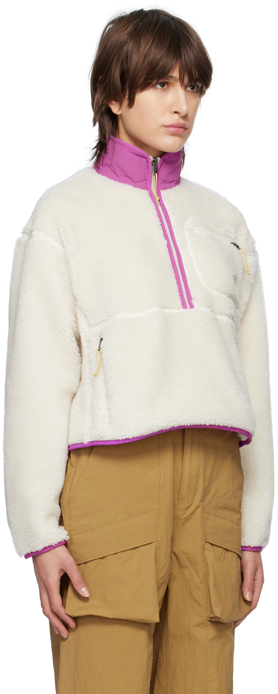 White extreme pile sweatshirt