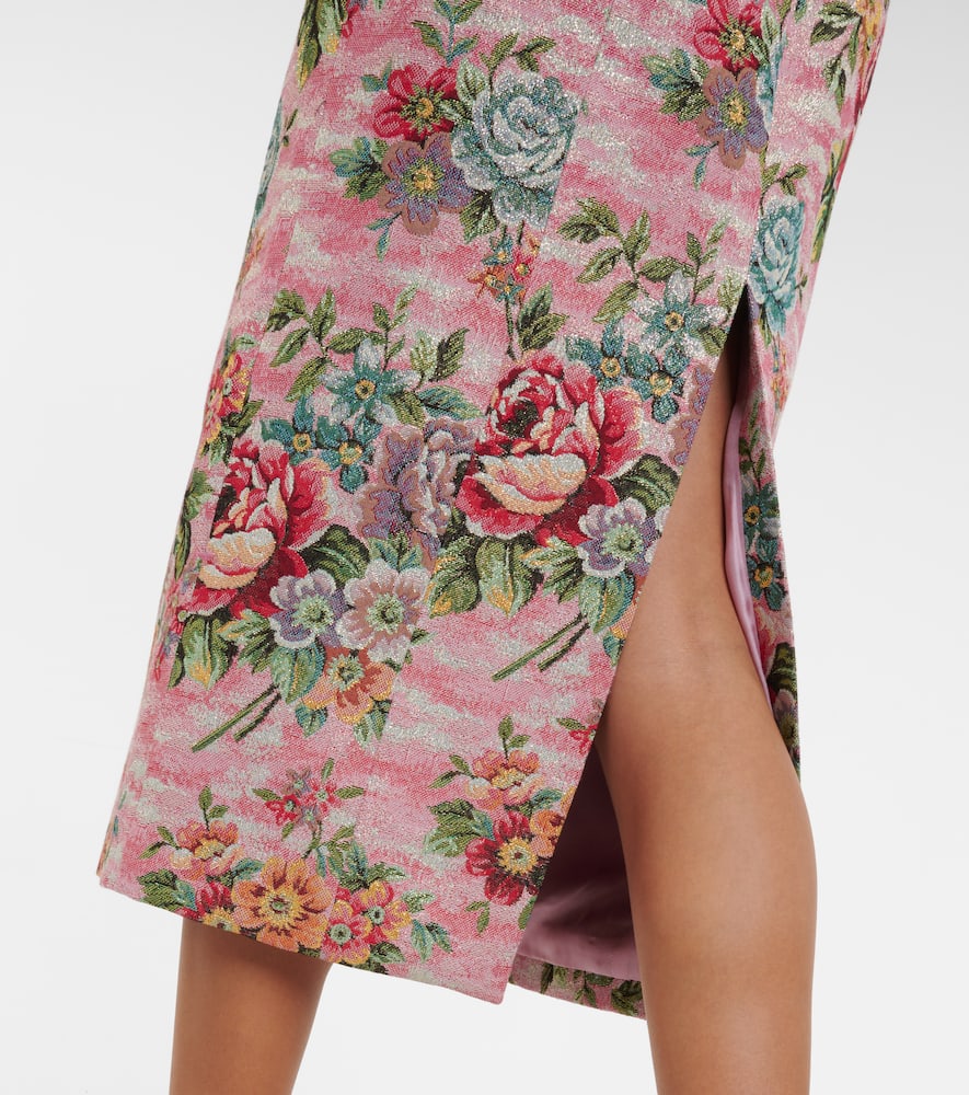 Floral bustier midi dress
