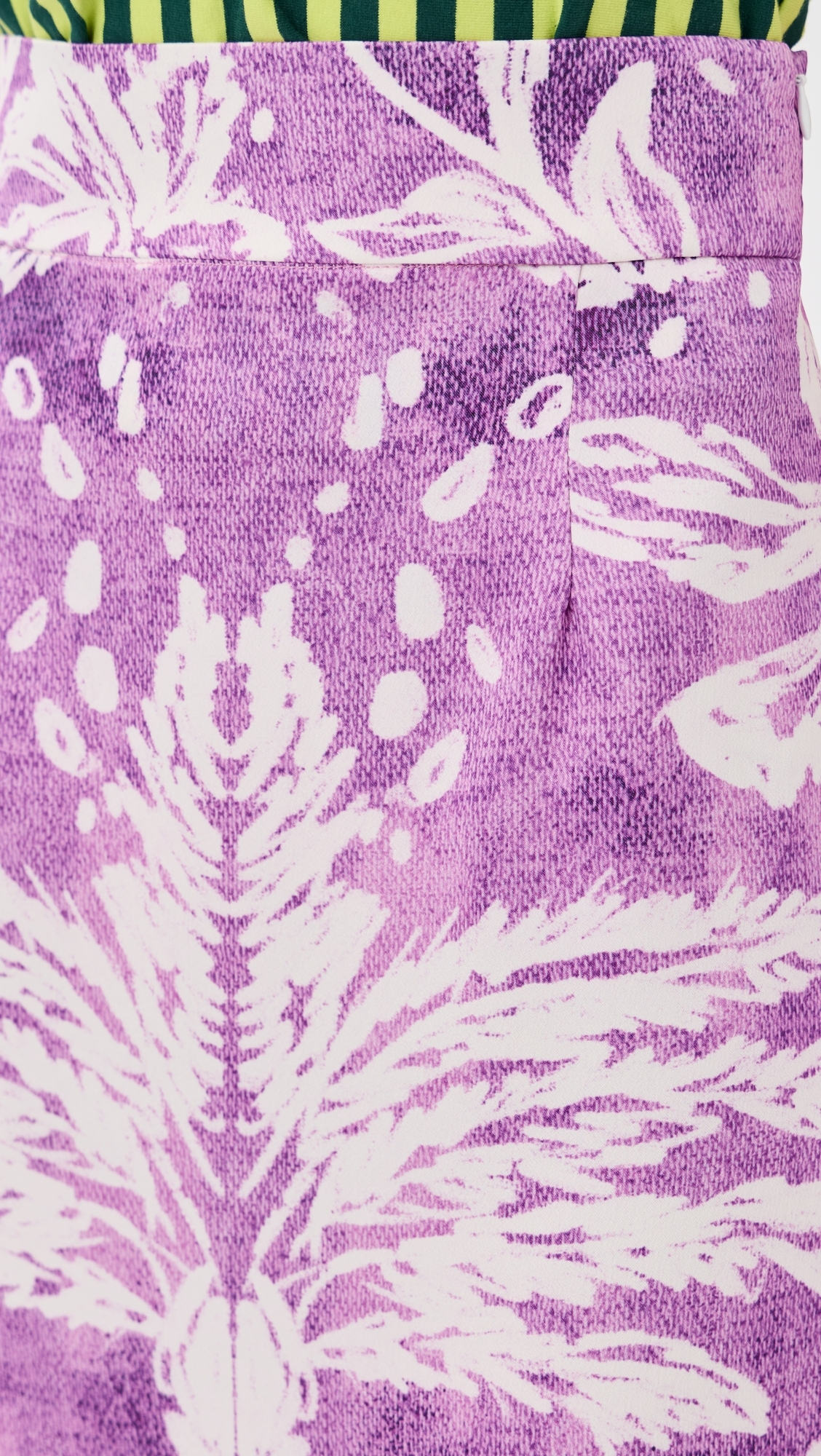 Printed Pencil Skirt Purple Palm And Nature