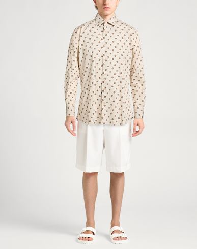 By Slowear Man Shirt Beige Size 15 Cotton