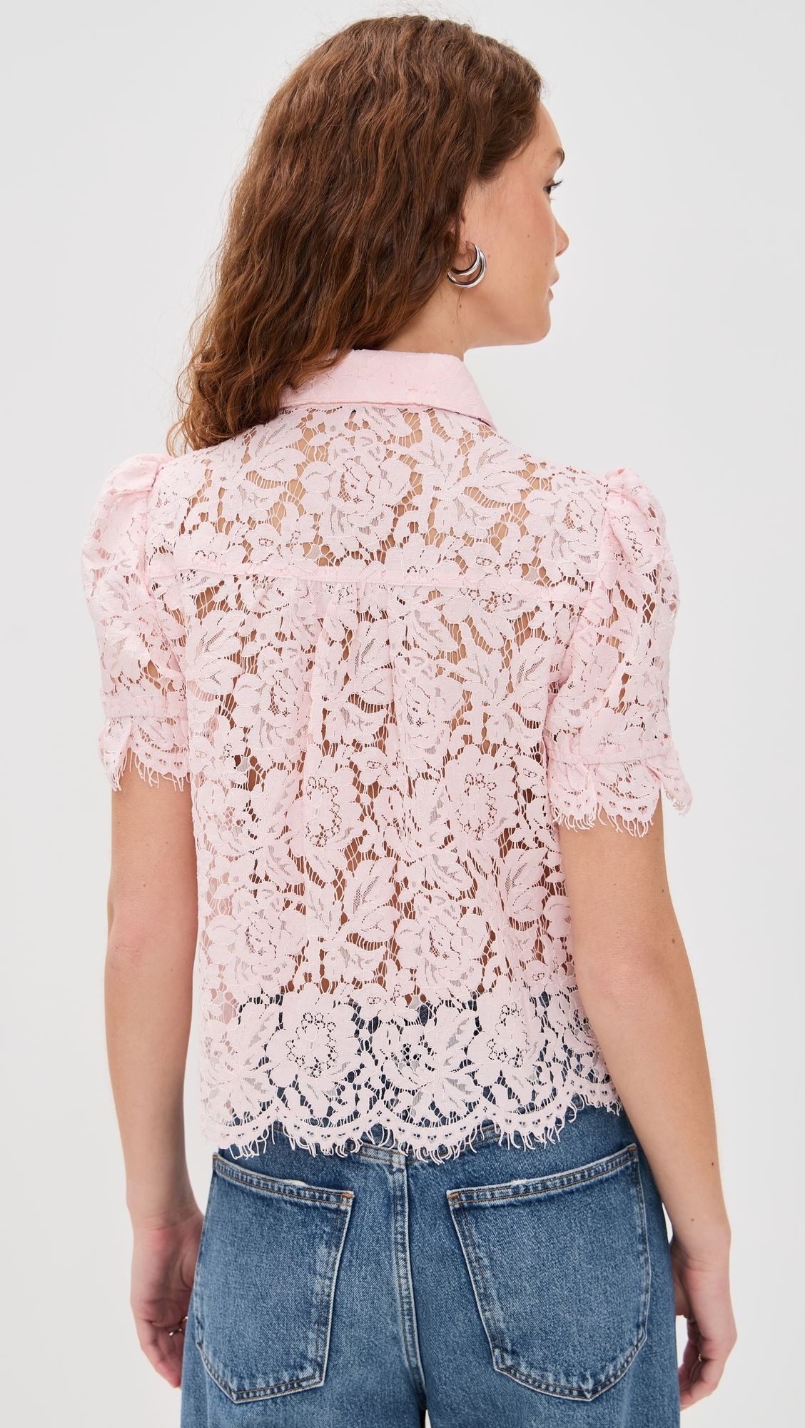 Generation Love Mina Lace Shirt Petal Pink