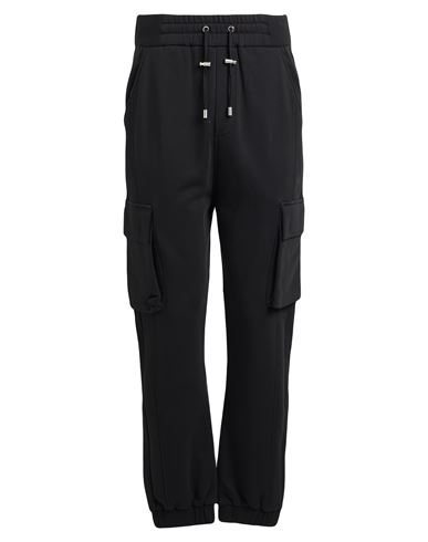 Man Pants Black Size L Cotton, Elastane
