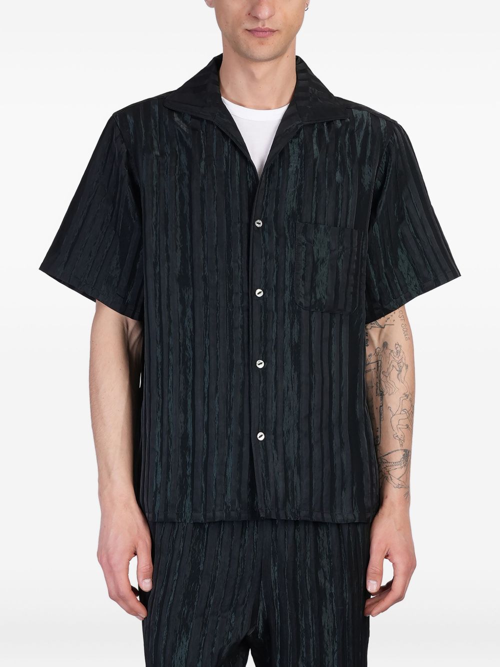 Needles striped shirt - Black