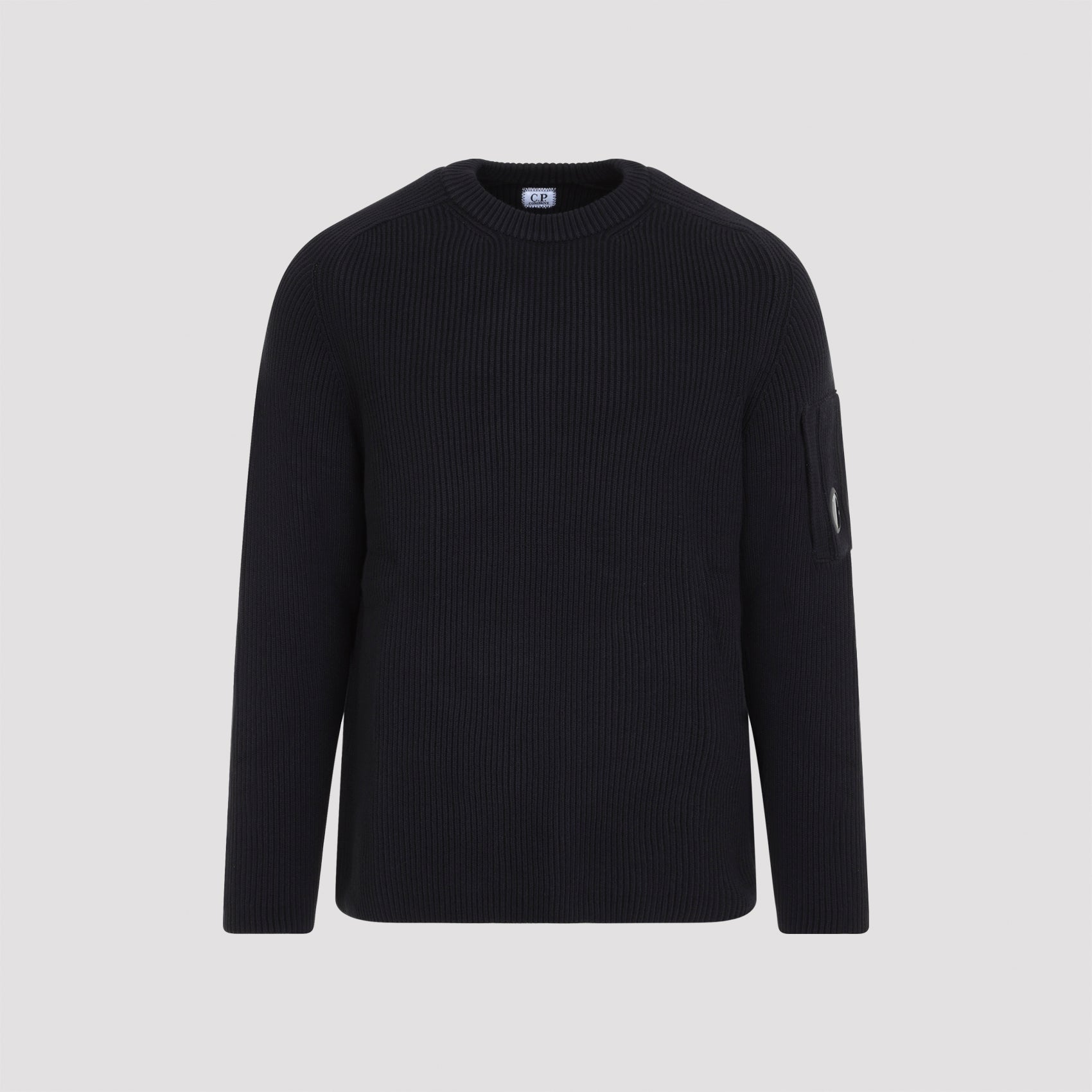 Ribbed Cotton Crewneck Sweater for Men