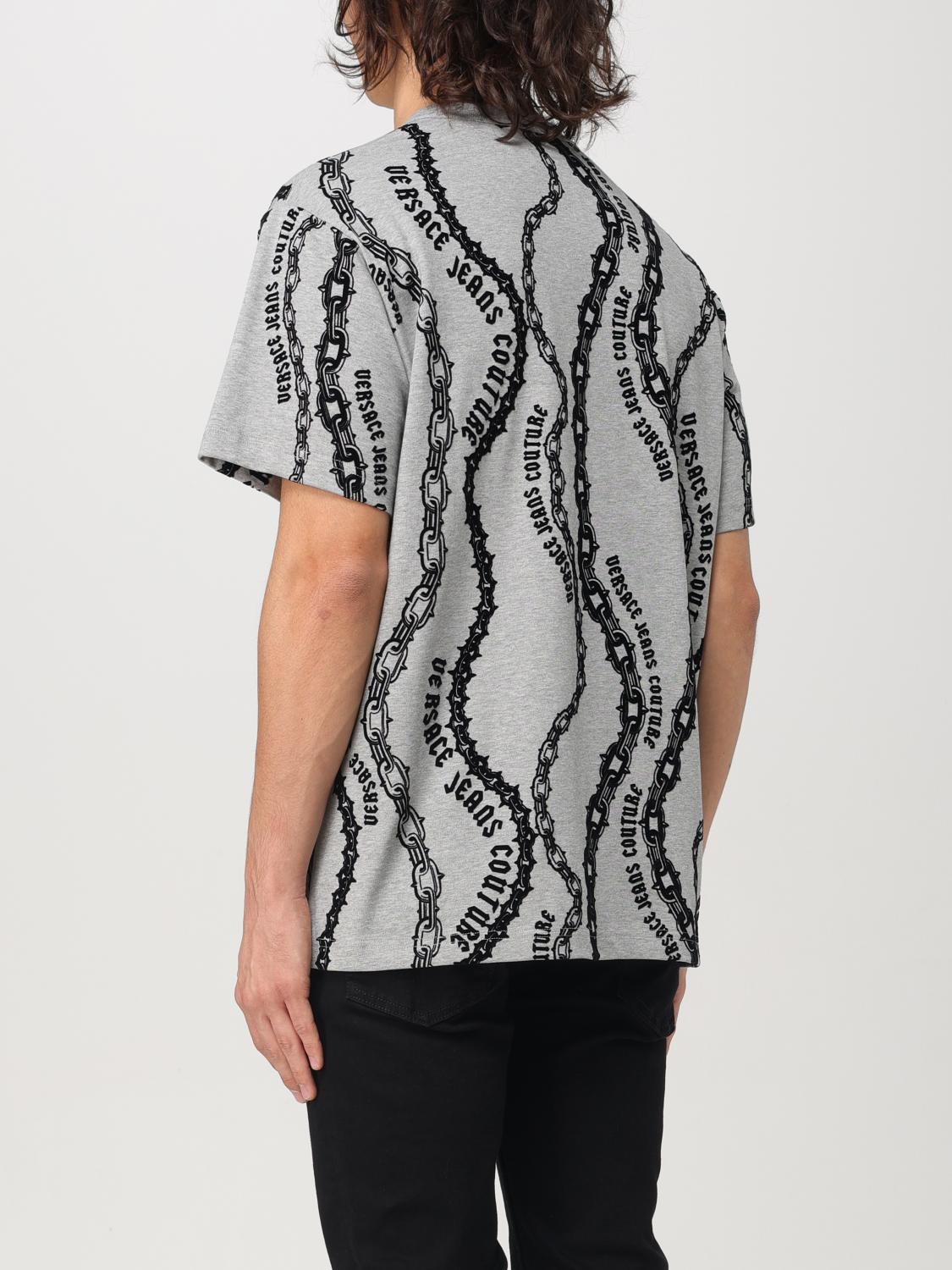 Flocked-logo cotton T-shirt - Black