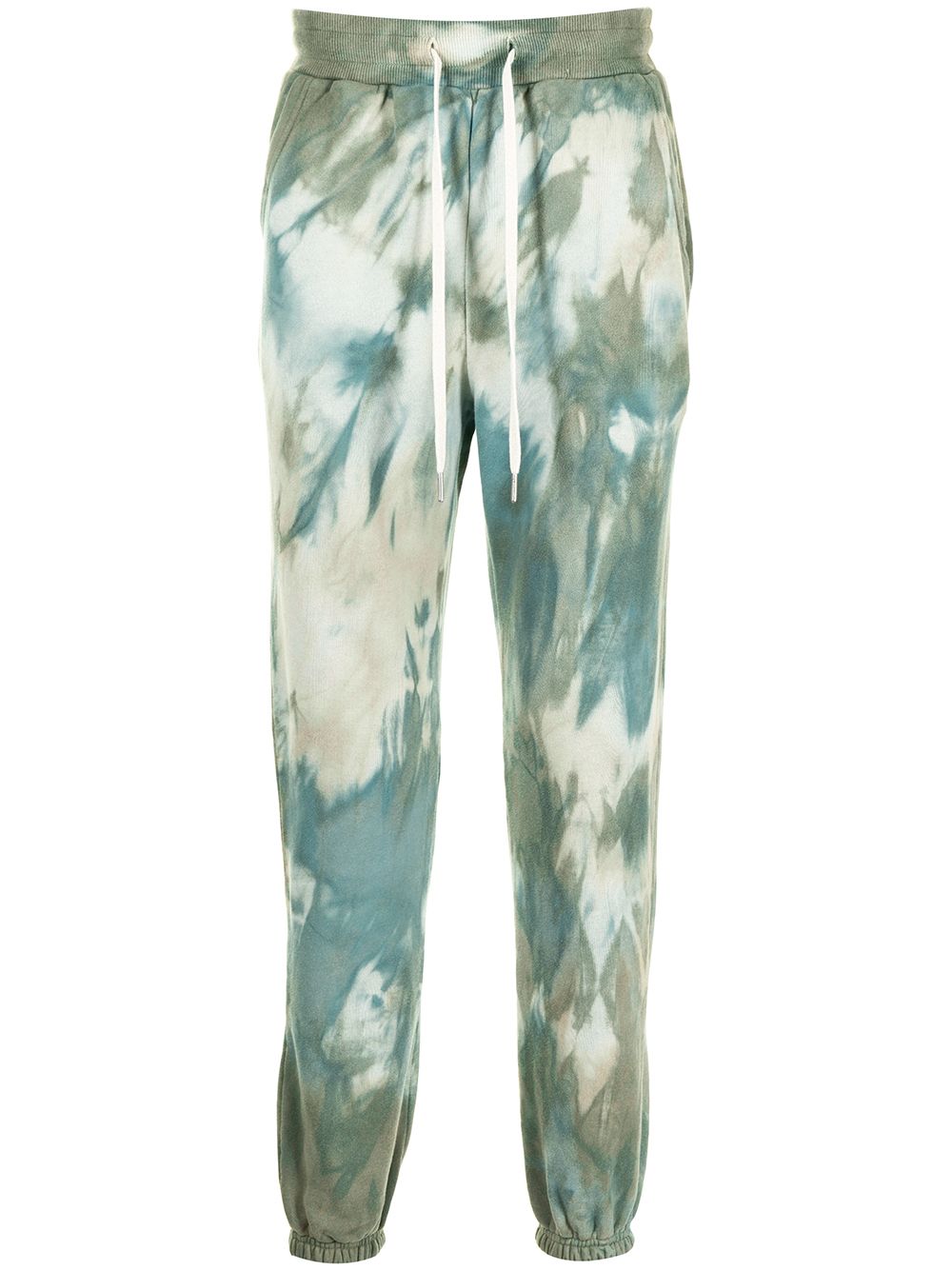 Tie-dye print track pants - Green