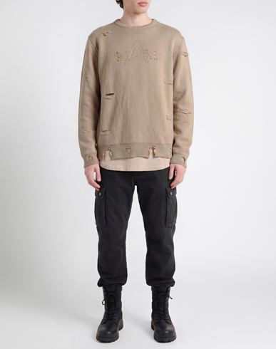 Man Sweater Beige Size L Cotton