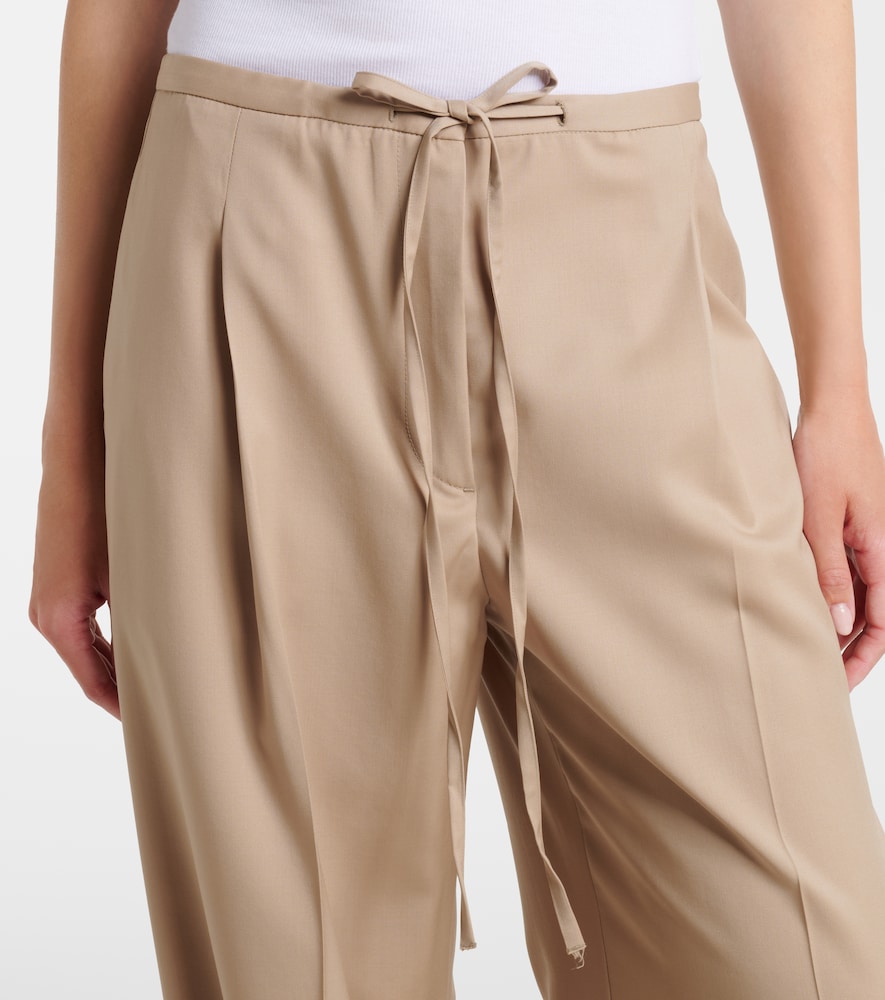 Róhe Pleated virgin wool wide-leg pants