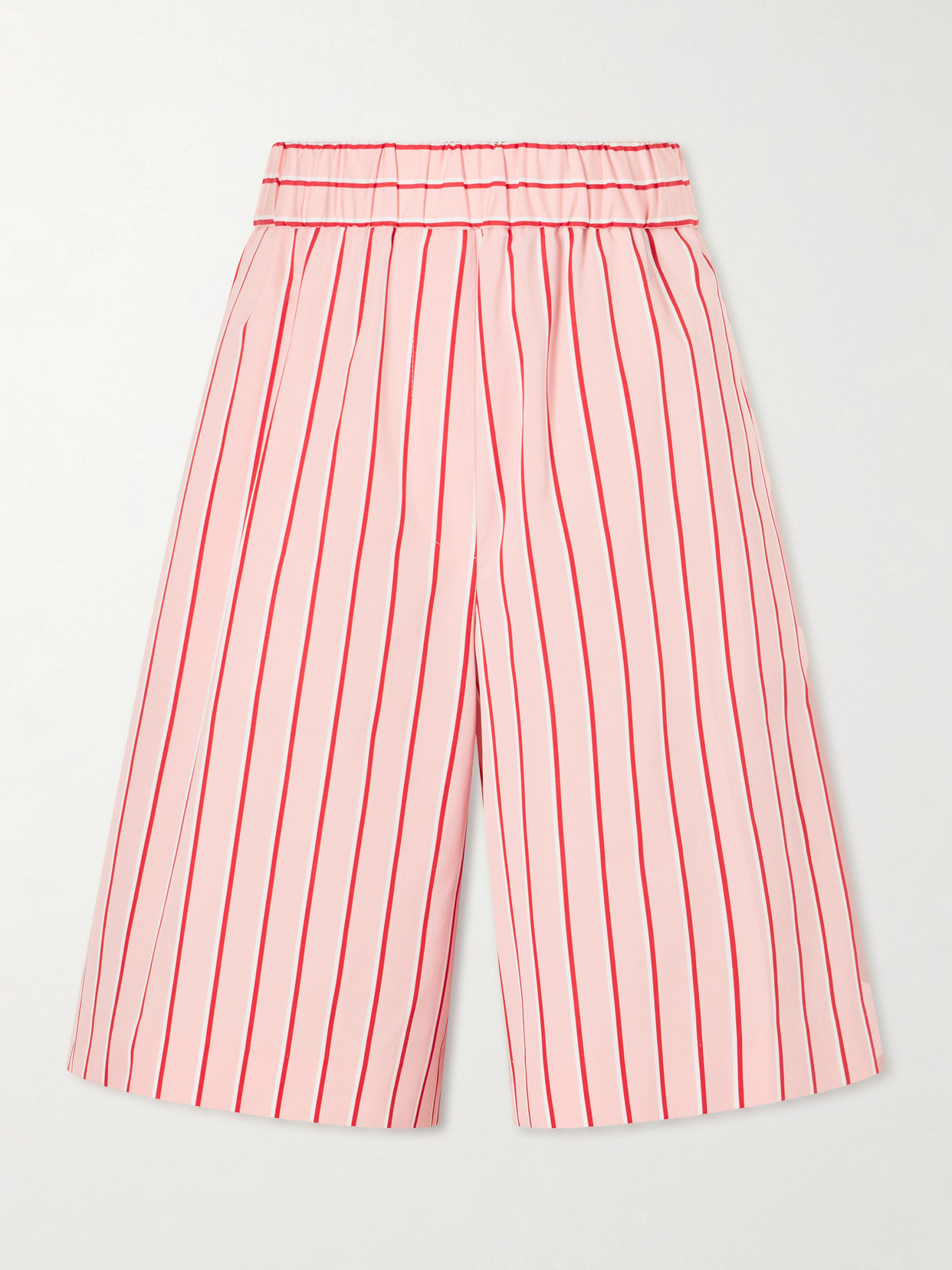 Pomy Bis Striped Cotton Shorts - Pink