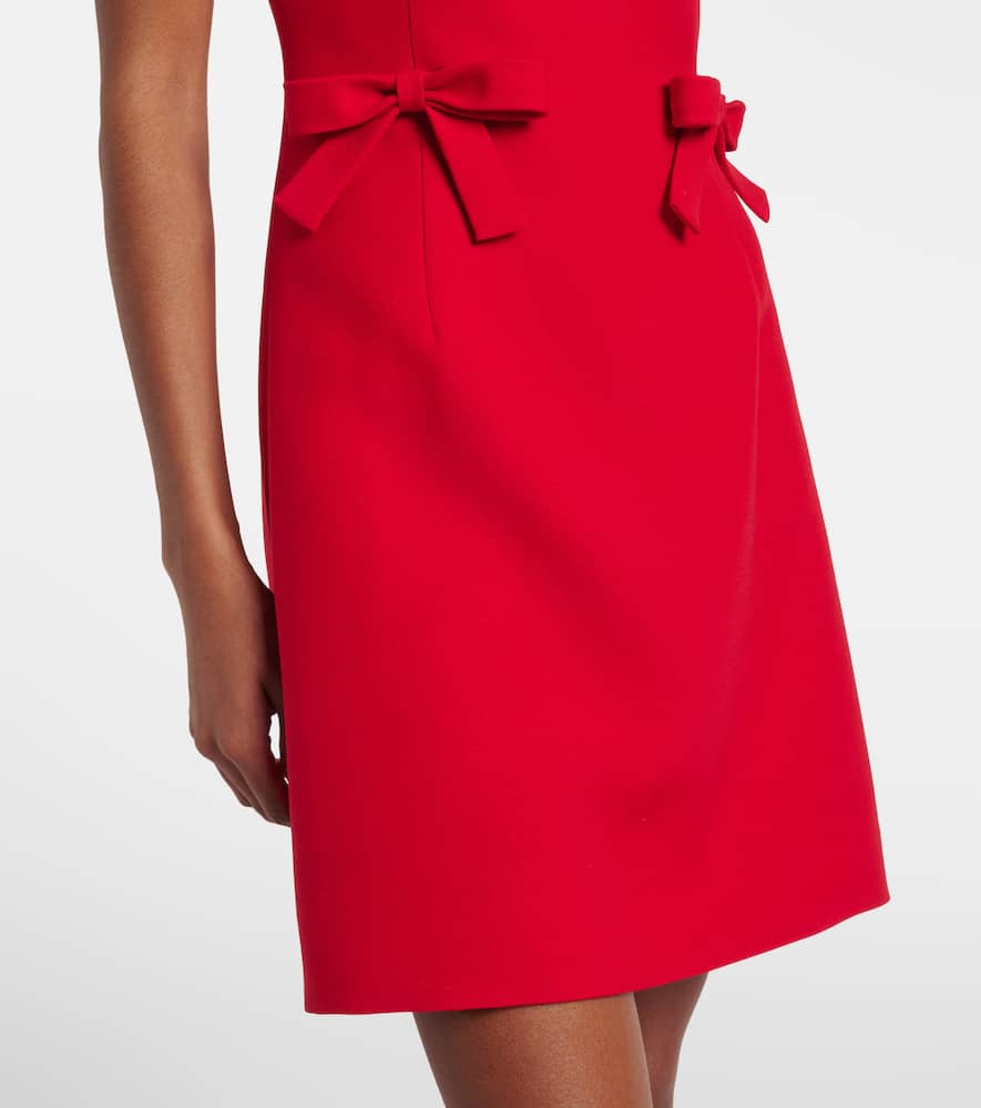 Crepe Couture bow-detail minidress