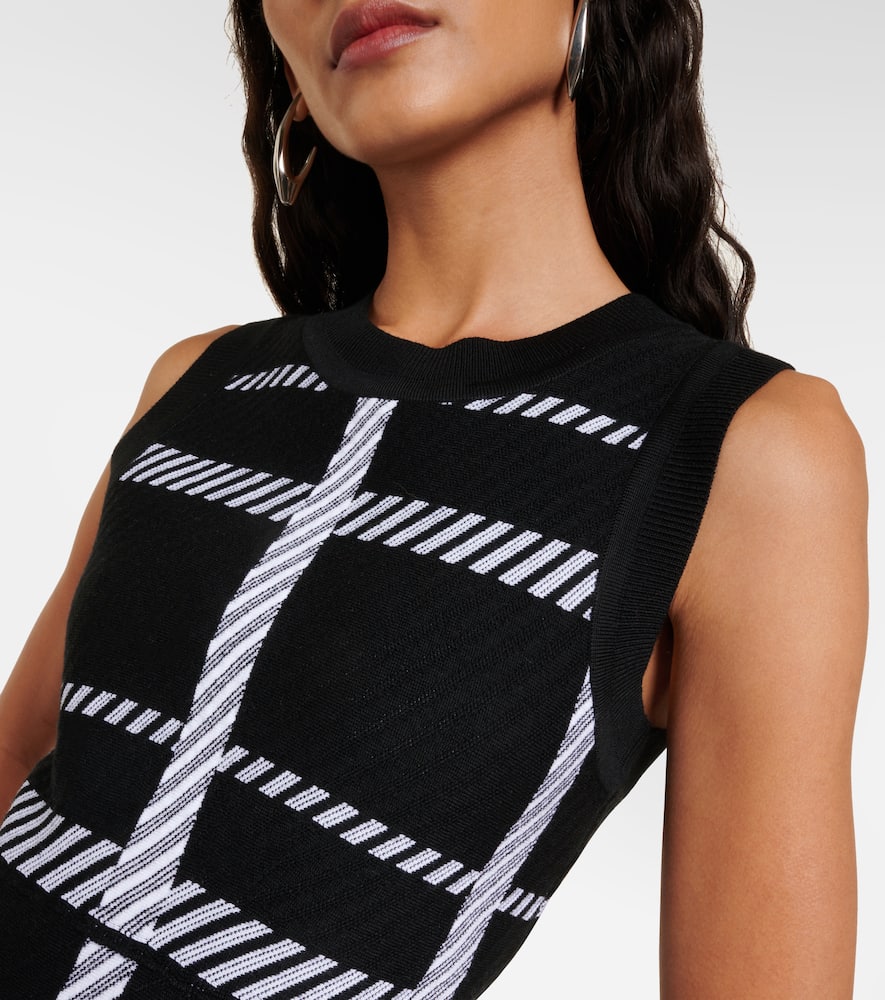 Checked midi dress