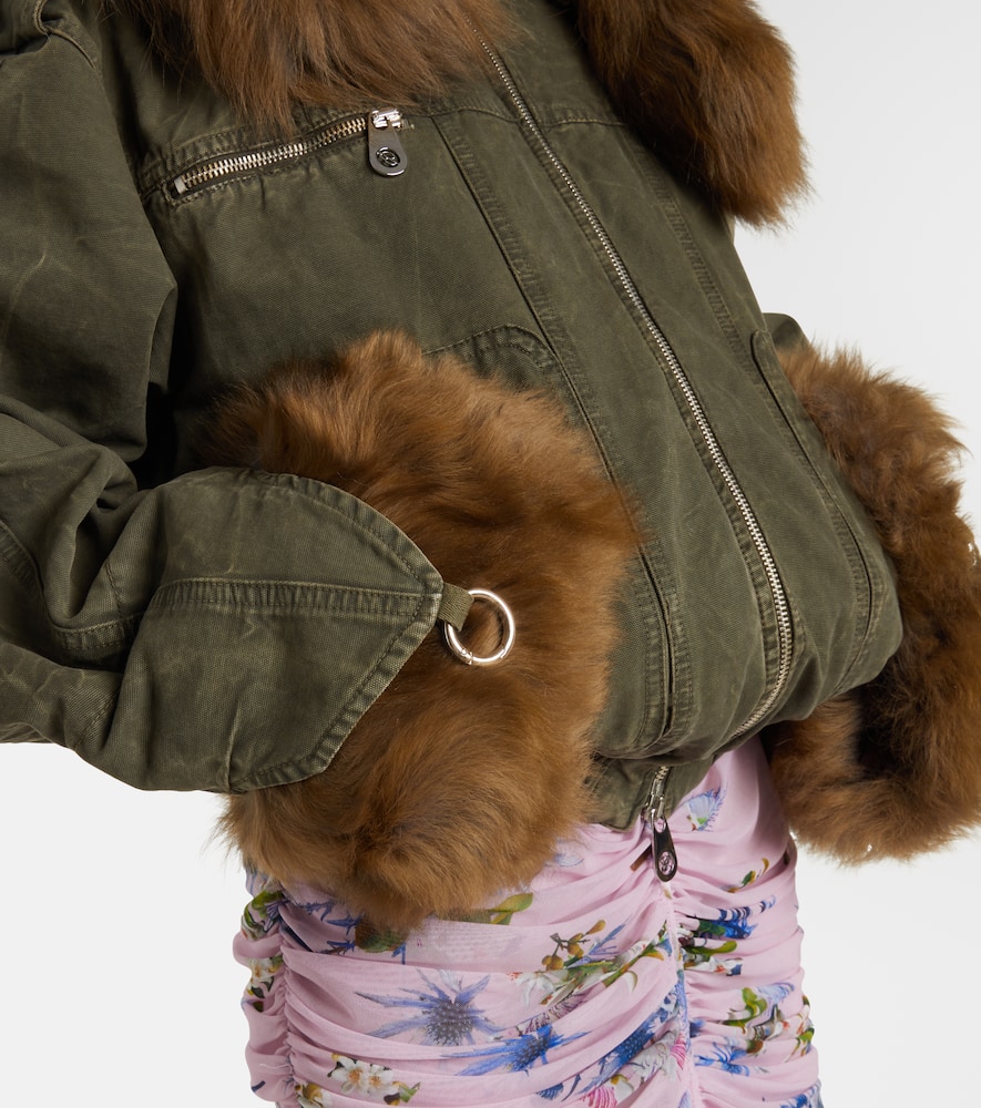 Cotton canvas bomber jacket