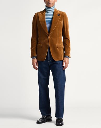 Man Blazer Camel Size 38 Cotton, Viscose, Cupro