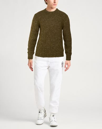Officine Générale Man Sweater Military green Size L Alpaca wool, Cotton, Polyamide, Wool
