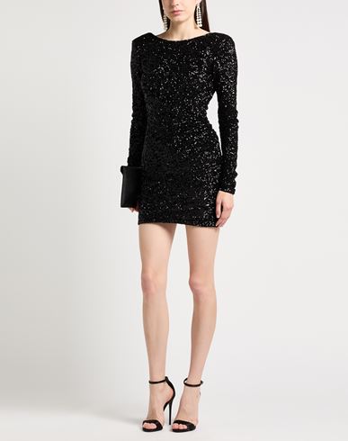 Woman Mini dress Black Size L Polyamide, PVC
