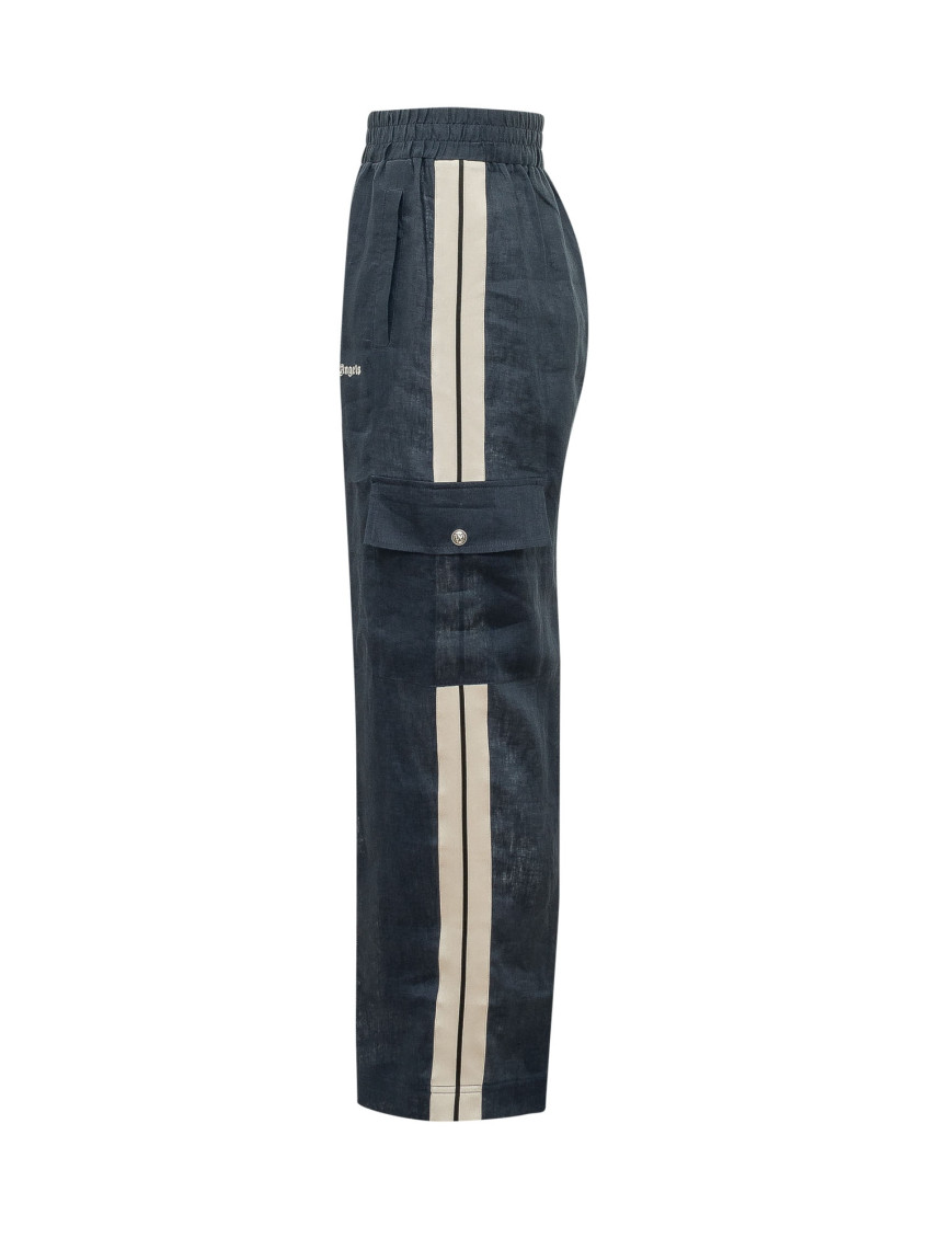 Navy Blue Straight Cargos Pants