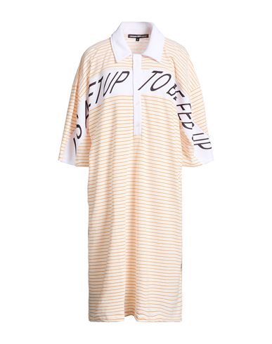 Woman Midi dress Orange Size XS Cotton, Linen, Polyester