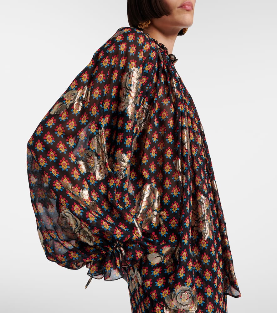 Silk-blend top
