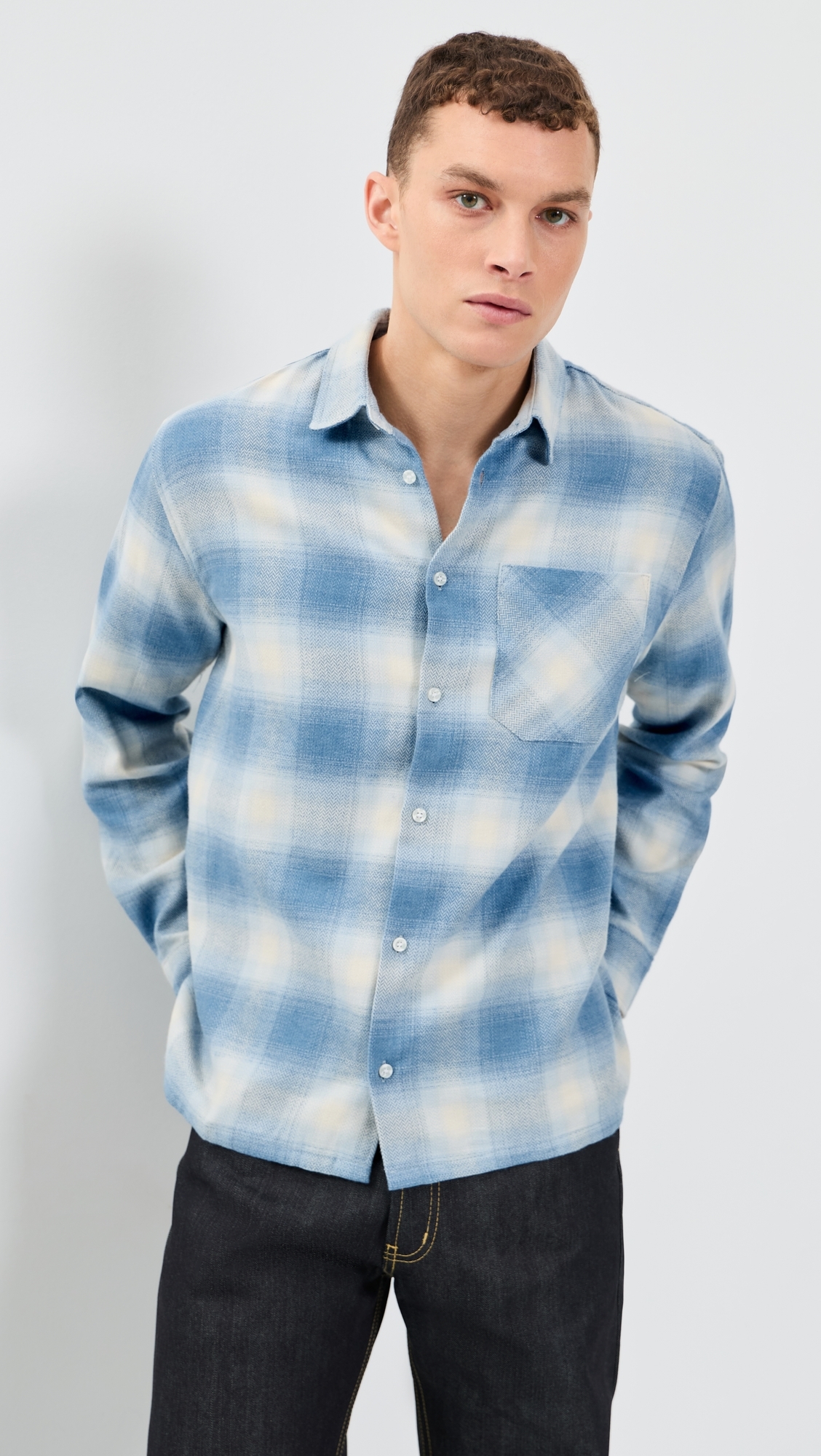 True Supple Flannel Faded Indigo