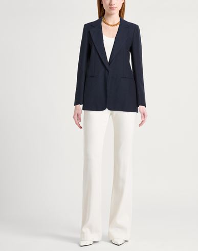 Woman Blazer Midnight blue Size 10 Cotton, Linen, Polyester